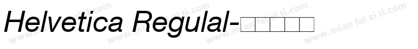 Helvetica Regulal字体转换
